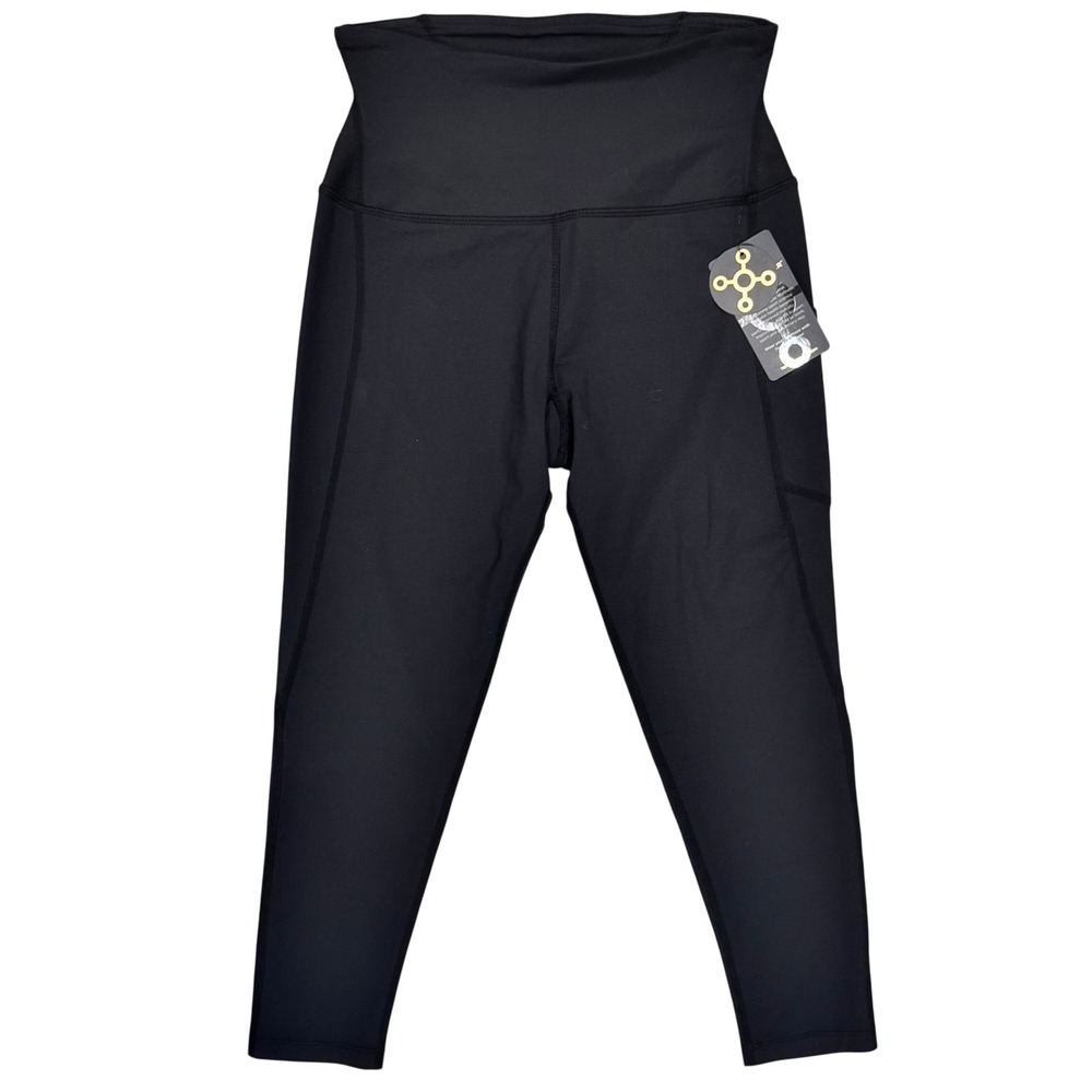Tommie Copper Capri Leggings Womens Small‎ Black New Lower Back Support Pocket
